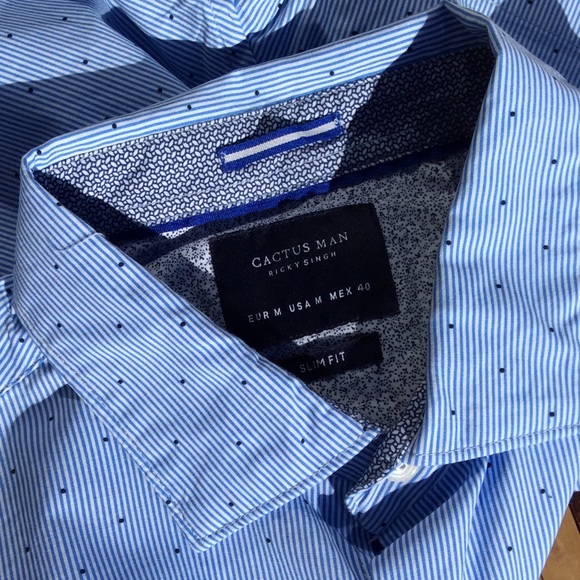 Cactus Man Shirts Cactus Man By Ricky Singh Slim Fit Shirt Large New Poshmark